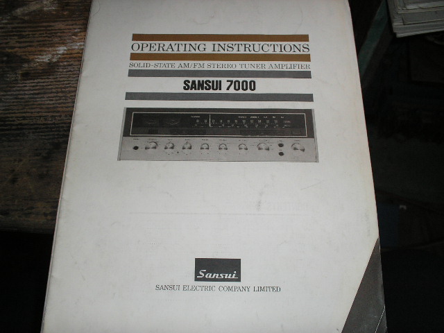 7000 Receiver Operating Instruction Manual